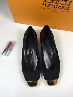 HERMES Shallow mouth flat shoes Women--008